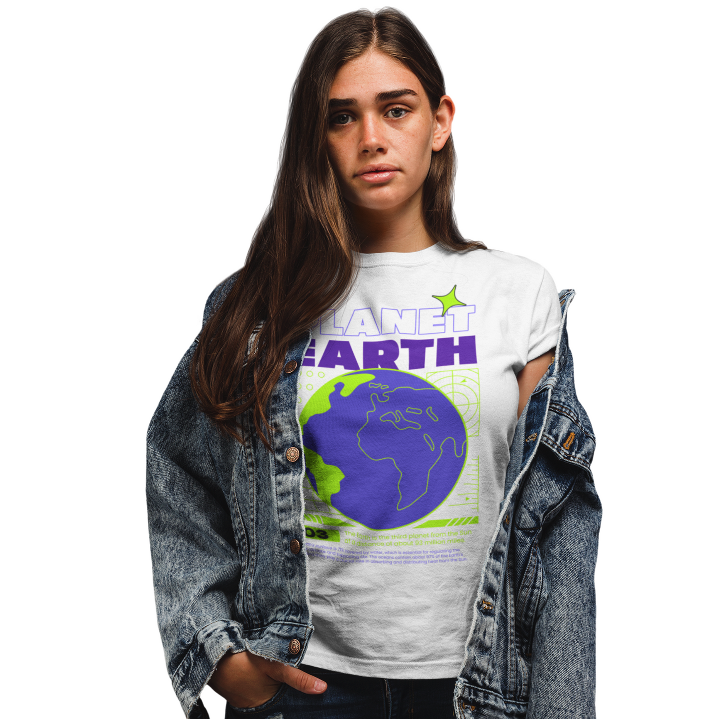 Jammy & Hobby's Space Science Women's Round Neck T-Shirt (White)